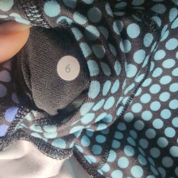 Lululemon 6 Blue Cosmic Dot Leggings Wunder Under Pant III 25" 7/8 Full on Luon - Picture 12 of 12
